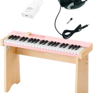 Donner KIDO V-20 Børne El Klaver - Lys Pink - Bundle